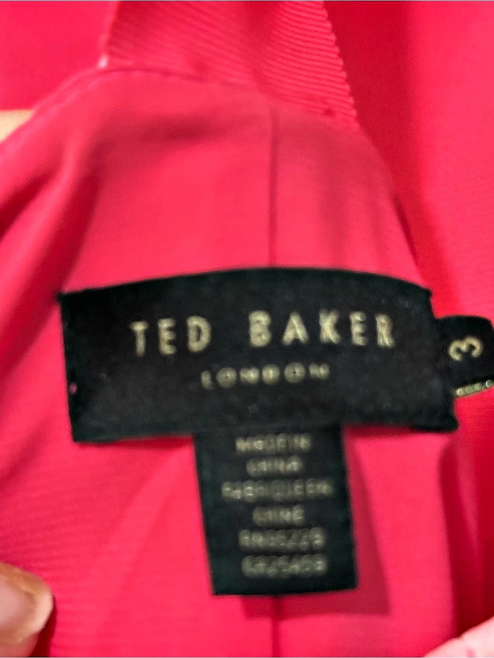 Ted Baker Floral Midi Dress in Pink & Red Size 8 Like New - Picture 3 of 5